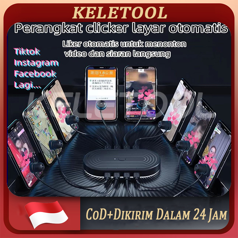 Clicker Otomatis Layar  Auto Clicker Tapper Auto Clicker Tapper Liker untuk Smart Phone dengan 8 Cli