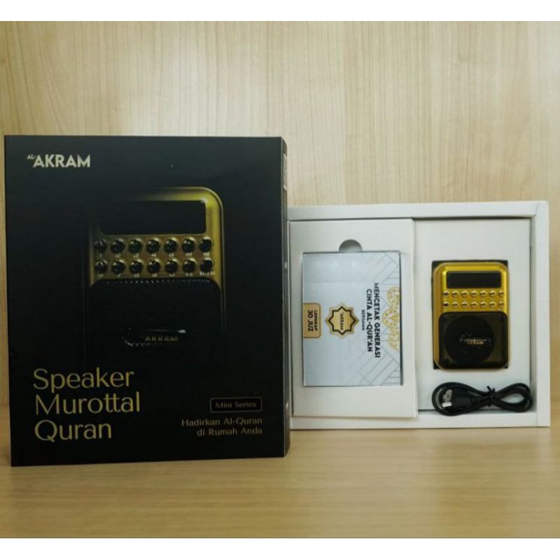 Speaker Al Akram Mini Spiker Murotal Quran Support Headset Flashdisk Radio Speker Murottal 30 Juz
