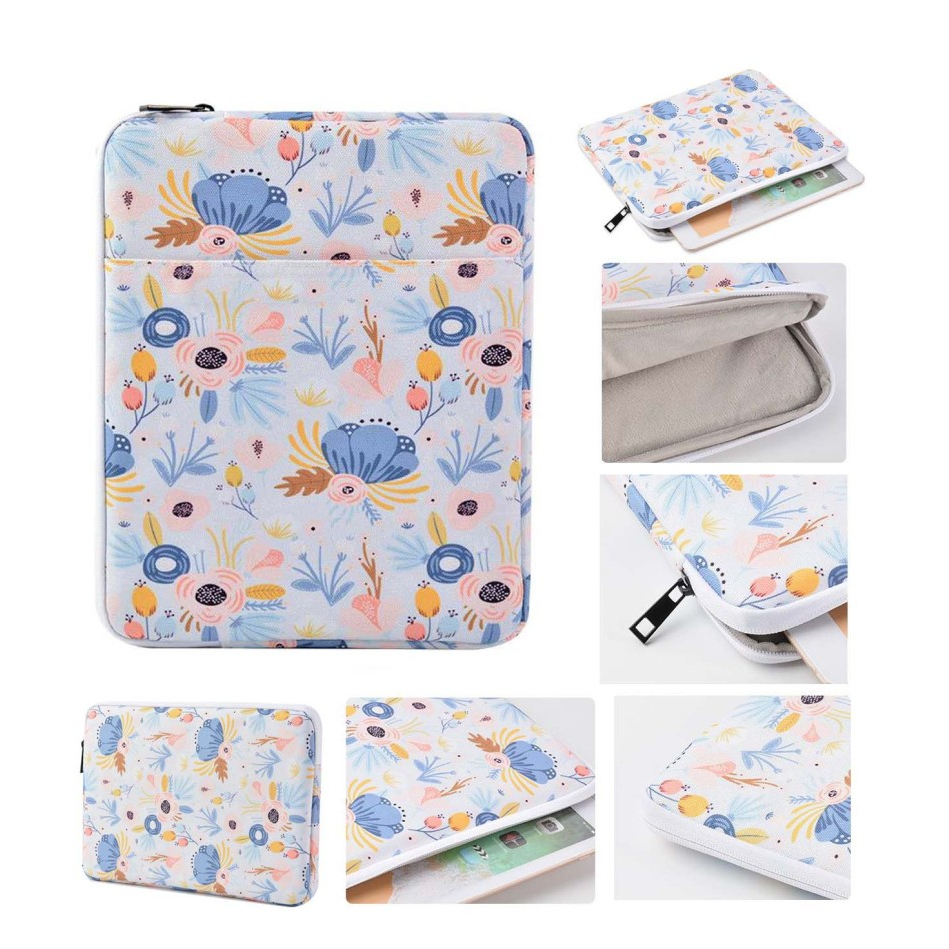 Tas Laptop  lenovo ideapad d330 MOTIF flower pastel Softcase Macbook Sleeve 10 inch