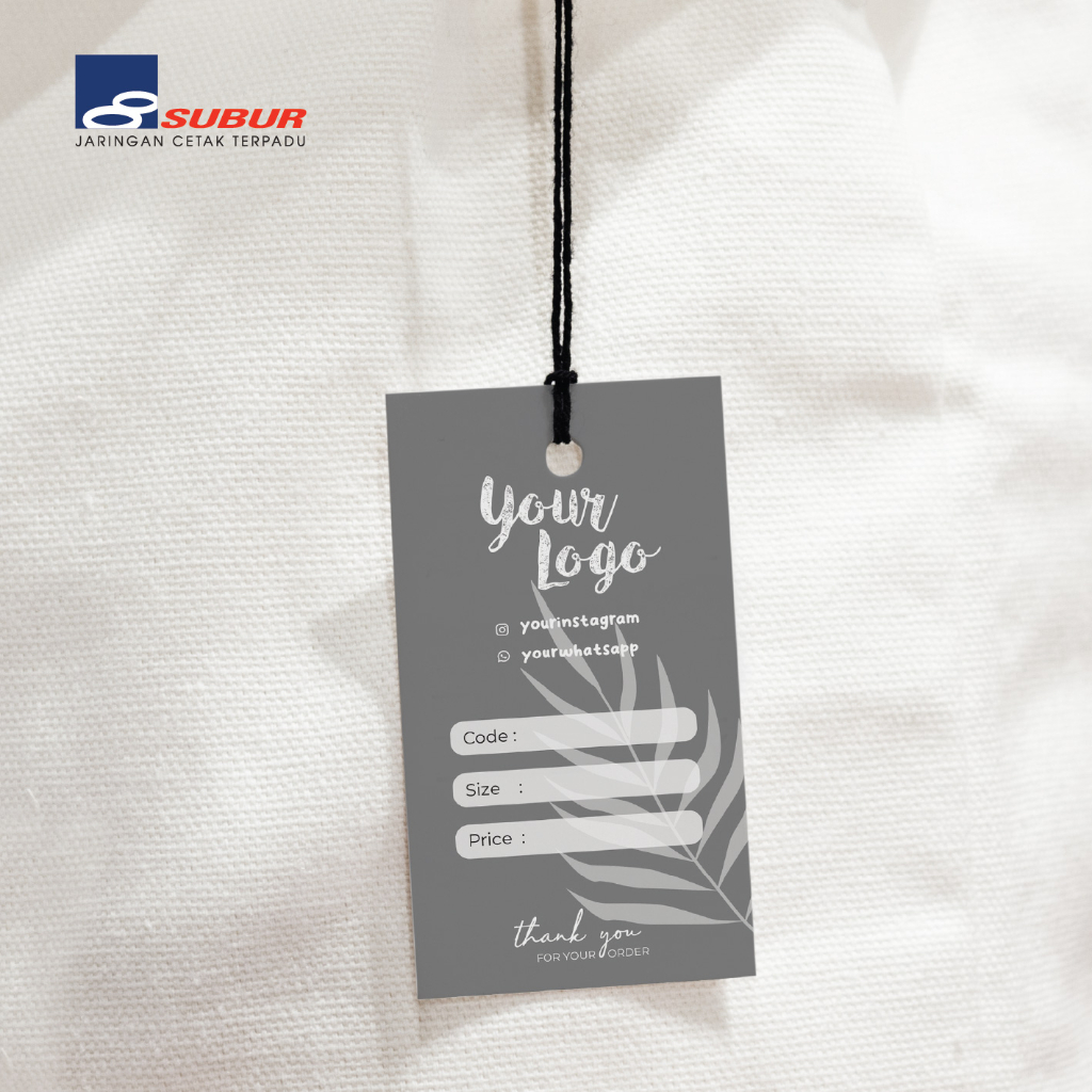 

Free Desain Template Hang Tag Baju Label Pakaian Baju Hangtag Olshop Clothing Tag Hangtag Custom Label Merek custom subur printing