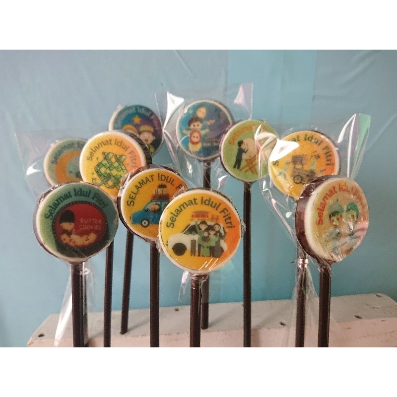 

Lolipop Cokelat Edible Printing tema Lebaran (harga tercantum utk 25 pcs)