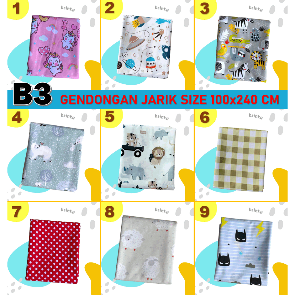 CUKIN KAIN JARIK GENDONGAN BAYI Kualitas No 1 Shopee Motif Anak Ukuran 100x240