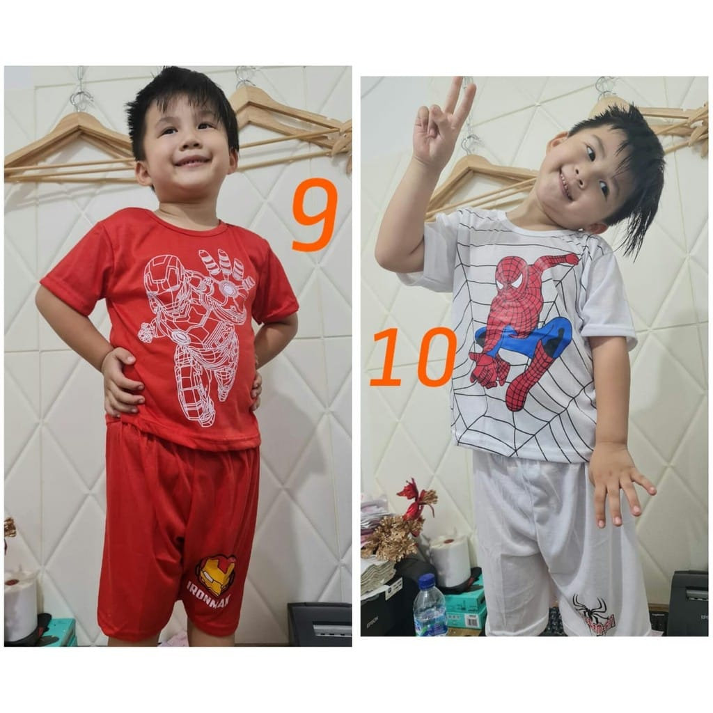 SALE!!! KAOS STELAN  ANAK KARAKTER SUPER HERO