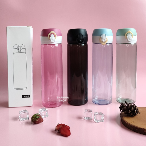 [ HIJAU ] B817 Botol Minum Plastik Niagara Tumbler Bening Polos Food Grade 500ml