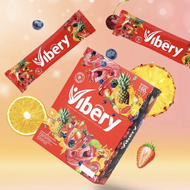 

VIBERY DETOX FIBER DRINK NO SUGAR RASA BERRIES TINGGI SERAT 1 BOX (10 SACHET)