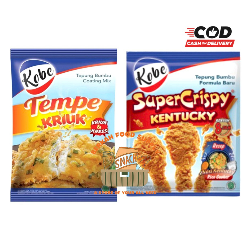 

KOBE TEPUNG BUMBU TEMPE KENTUCKY goreng Kriuk 200gr / Tepung Bumbu Instant