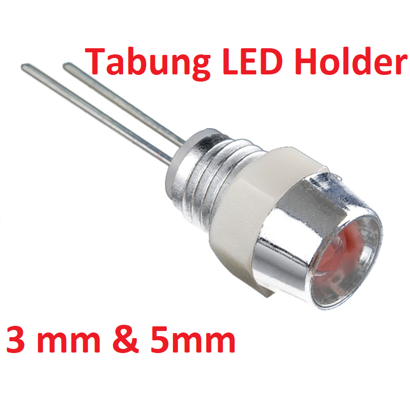 Soket Sarang Rumah LED Diode 5mm 3mm lamp holder dudukan lampu Housing dilengkapi spacer mur dan baut