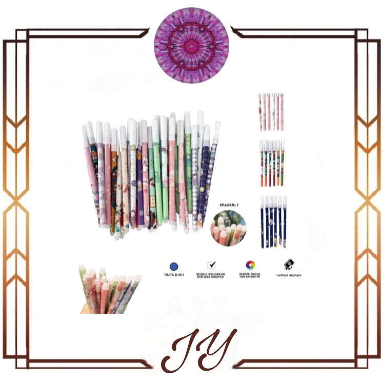 (JY) Pulpen Bisa Dihapus Bolpoin isi 6 pcs Gel Erasable Pen Pena Yang Bisa Dihapus Lucu Hapus/ballpoint isi 6 pcs