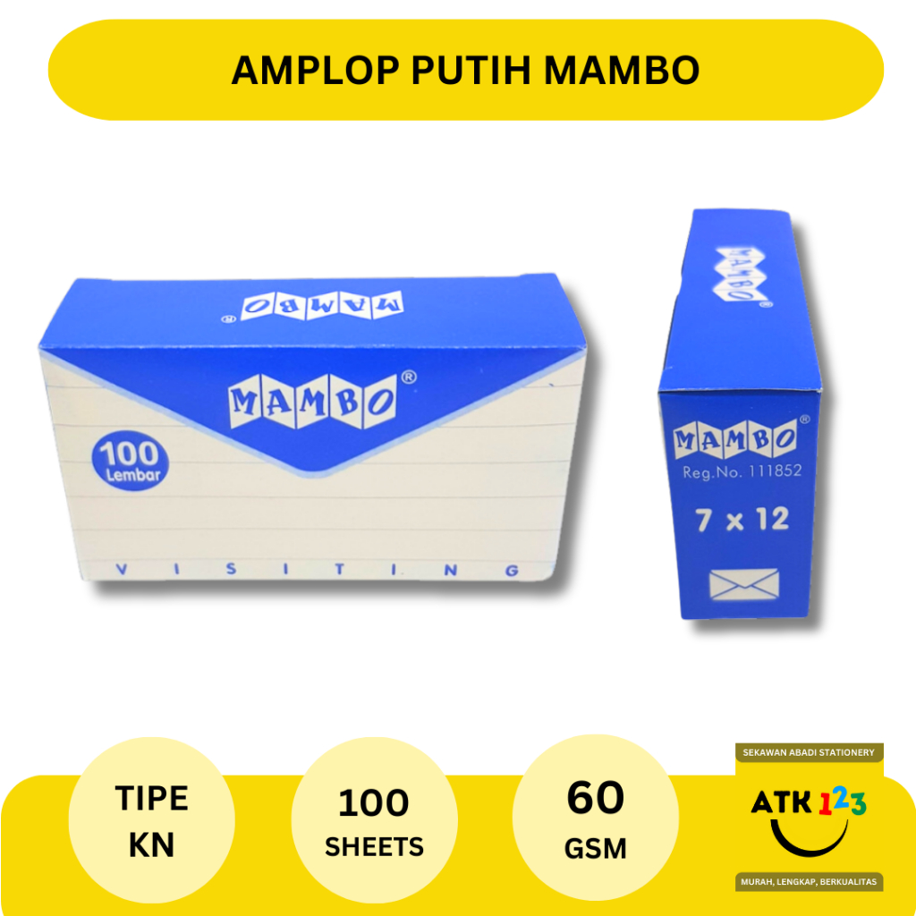 Amplop Putih KN 70x120mm 60 gram Mambo