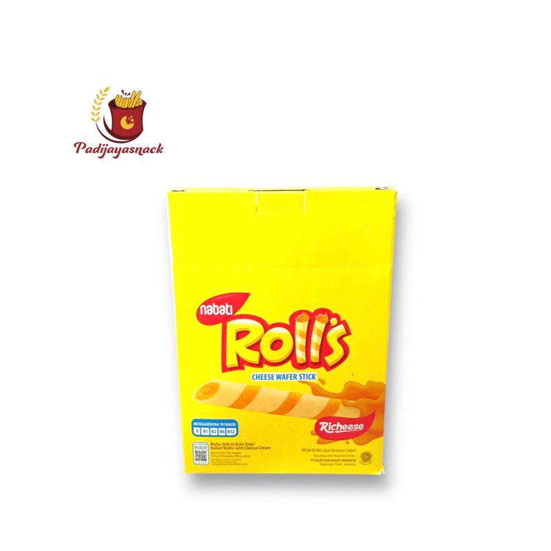 

Nabati Rolls keju 1pak isi 20bks @6gr