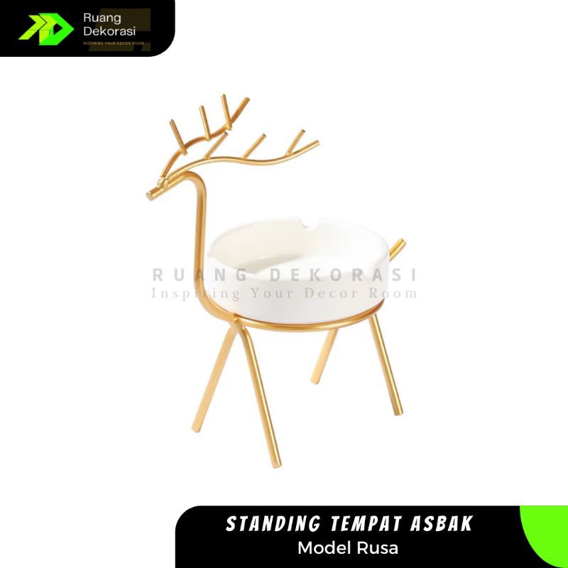 Standing Tempat Asbak Rokok Rak Asbak Besi Rak Vas Bunga Unik Model Rusa Perabot Kreatif Nordic Deko