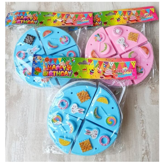 MAINAN KADO ANAK CEWE PEREMPUAN GADIS KUE ULANG TAHUN KUE TART 4 SISI