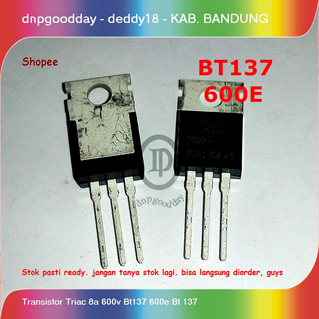 Transistor Triac   8a  600v Bt137 600e Bt 137