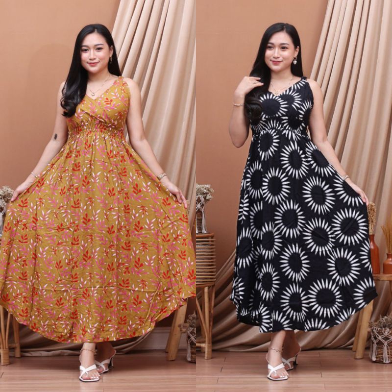 Daster Yukensi Lobek/Dress Bali Singlet premium /Baju Tidur Wanita Kekinian