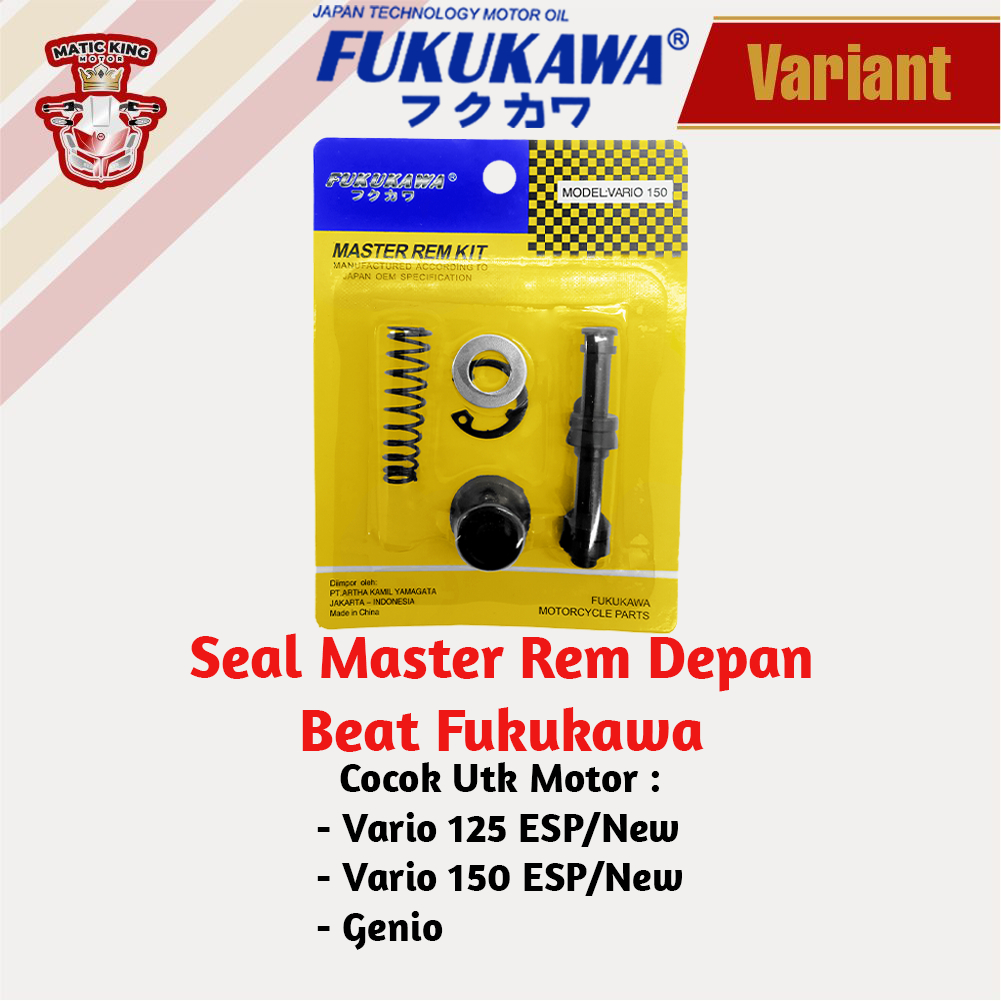 Seal Master rem kit depan Vario 125 150 ESP Genio LED New Fukukawa