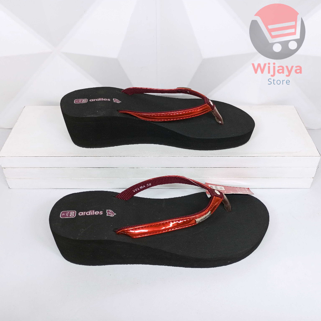 Ardiles VELMA Sandal Wedges Jepit Wanita Sendal Cewek Perempuan Berkualitas