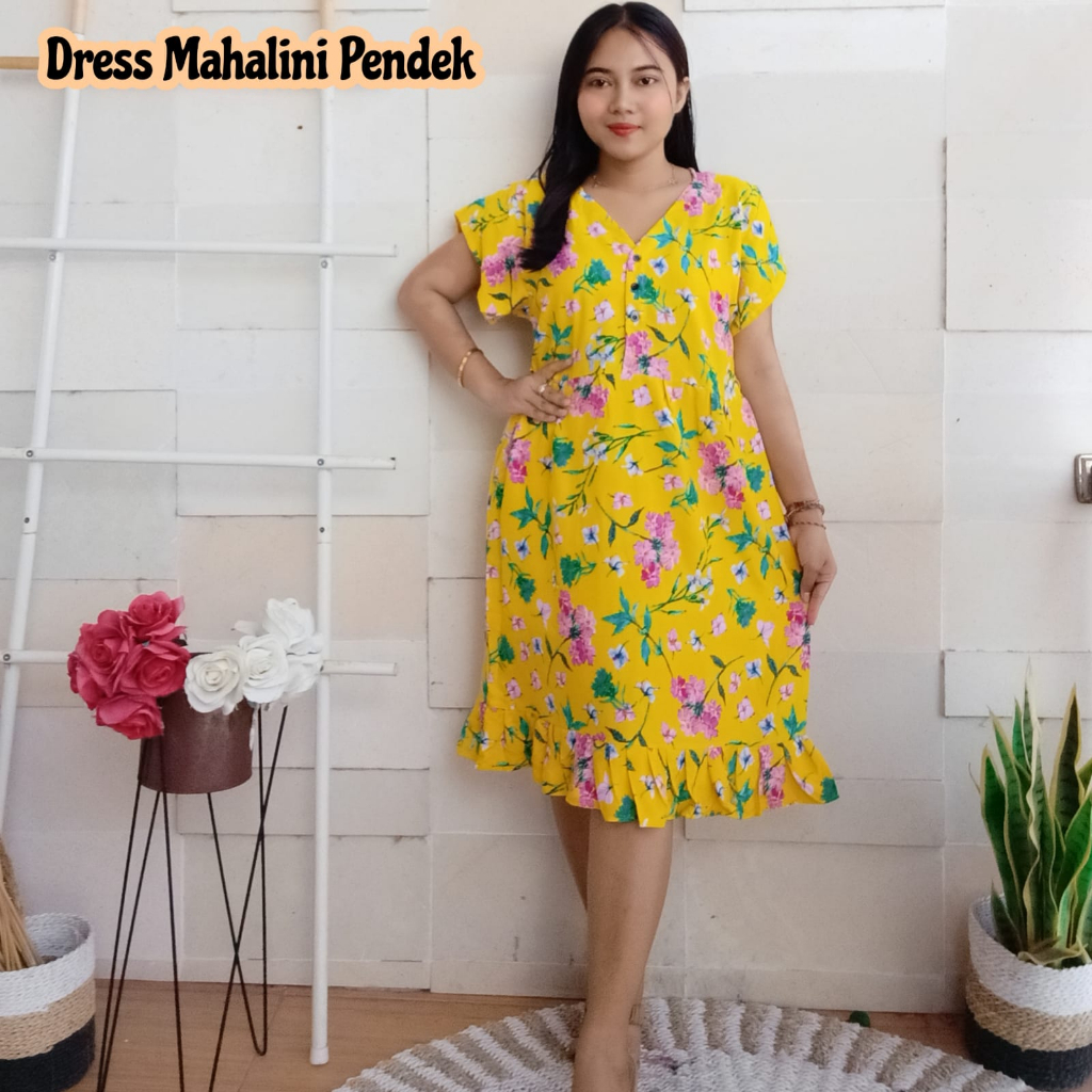 DRESS MAHALINI PENDEK MOTIF NEW ARRIVAL