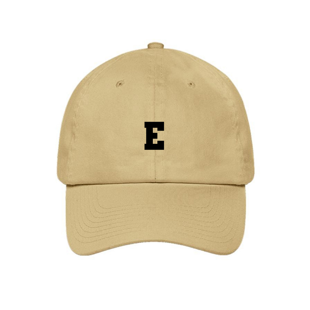 Topi Baseballcap Abjad Huruf Teks Alphabet A B C D E F G H I J K L M N O P Q R S T U V W X Y Z Cream