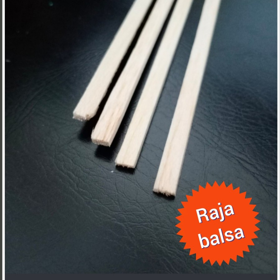 10pcs Kayu balsa strip 1mm x 8mm 50cm / 100cm balsa kayu maket