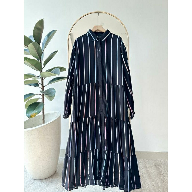 CLEINE MAXI DRESS / GRACY MIDI DRESS (LD BIGSIZE -/+ 118) Gamis Katun / Busui Friendly / Midy Dress/
