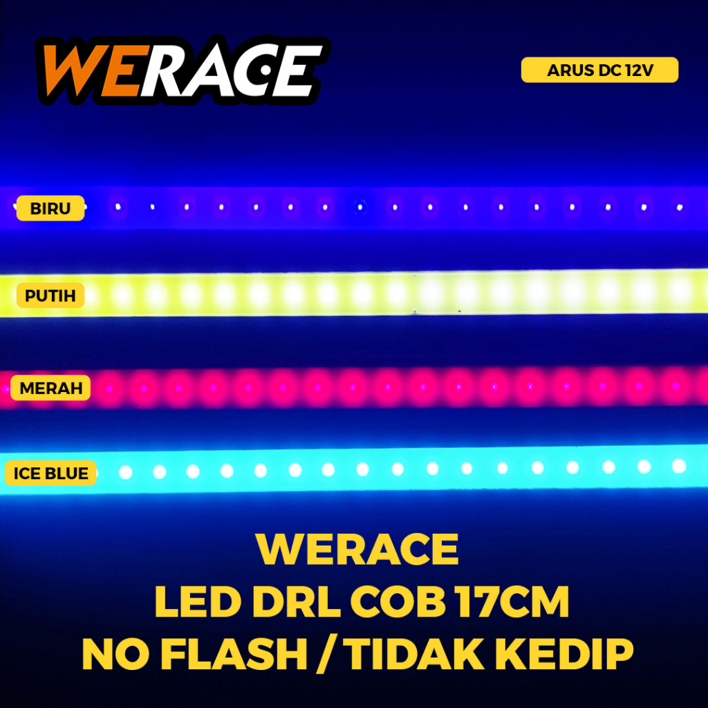 [WERACE] LED DRL COB NO FLASH PLASMA 17CM / HARGA SEPASANG TAHAN AIR / WATERPROOF