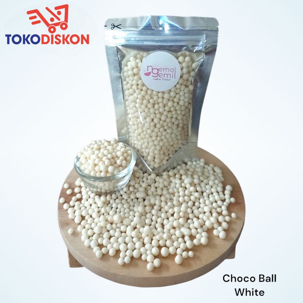 

Pouch Chocoball White Sprinkle Topping Donut Kue Bolu Kualitas Premium