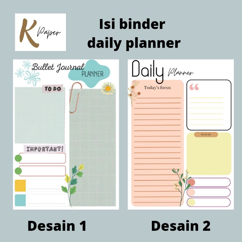 

isi binder aestetik A5/B5 Daily planner