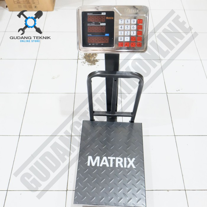 Timbangan Duduk Digital Rail Kapasitas 100Kg TD100 MATRIX / Timbangan Digital Scale Double Display 100 Kg TD 100 MATRIX