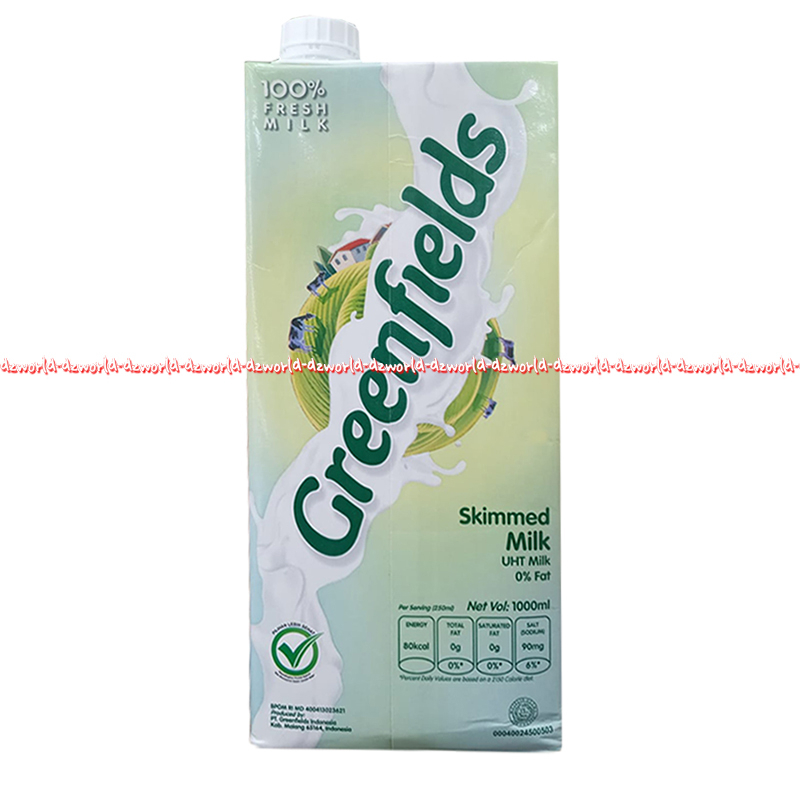 

Greenfields Skimed Milk 1000ml UHT Susu Cair Rendah Lemak Green Fields Kemasan Hijau Muda Greenfield Skim Milk Low Fat 1L 1 Liter