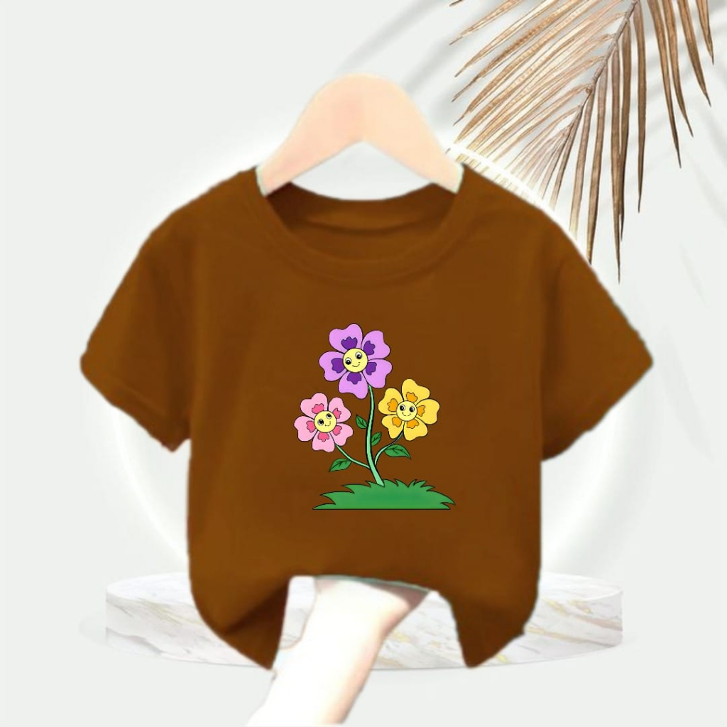 Kaos Anak Flowers Vista Terry/Atasan Size S,M,L,XL