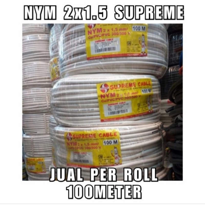 Kabel NYM 2x1.5 Supreme Roll 100 Meter