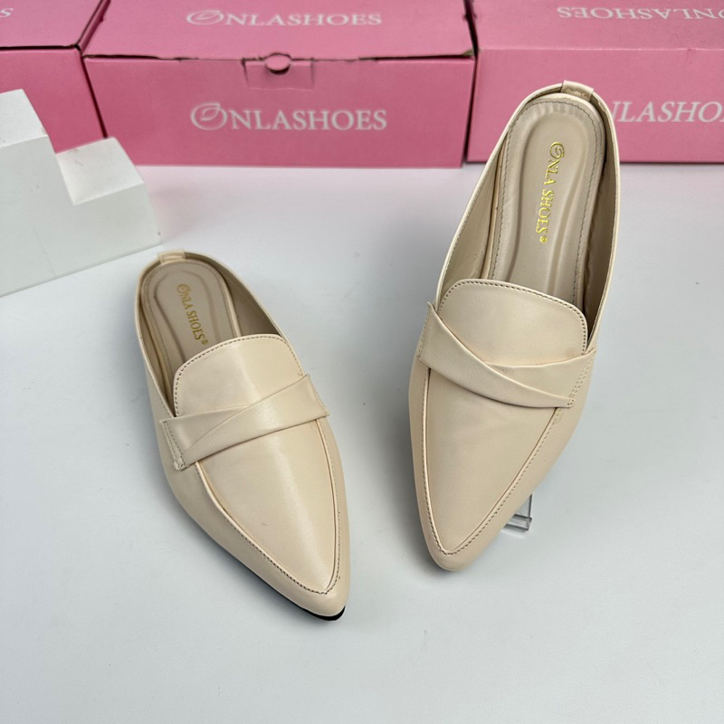 Onlashoes - Sendal Wanita Mules Syakhira Hak 3cm