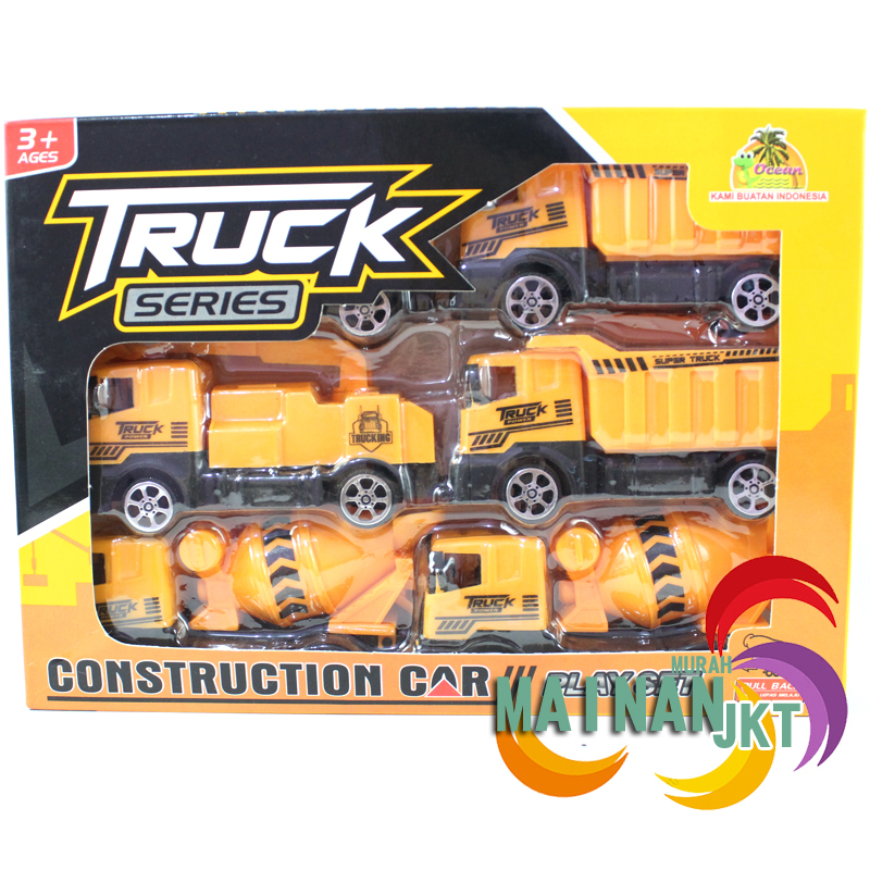 MAINANKEI MAINAN MOBIL TRUCK SERIES ISI 6 0CT6396 KONTRUKSI CAR MOBIL MOBILAN TRUCK PLAY SET