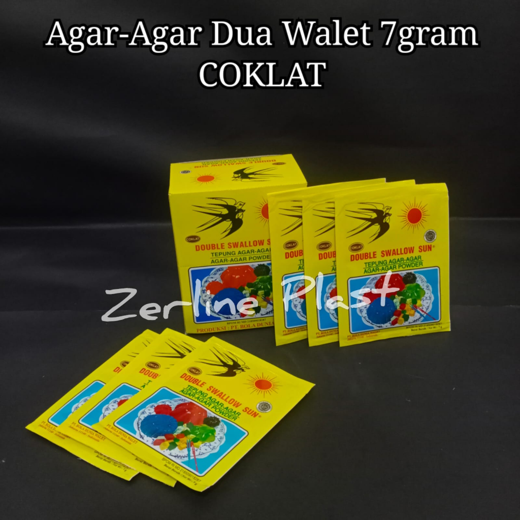 Agar Agar Double Swallow Sun 7gram - Agar Agar Powder Cap Dua Walet @1box