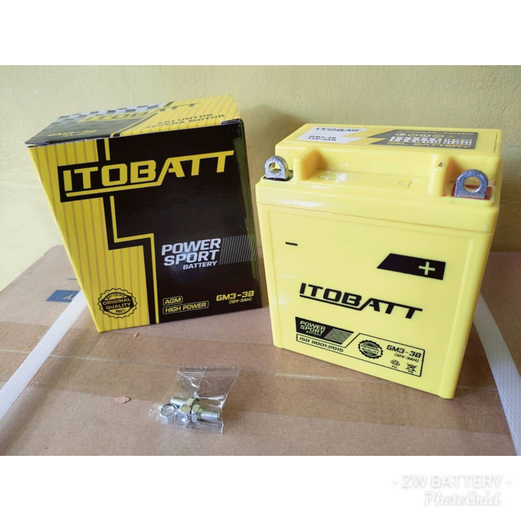 Aki Motor Satria Hiu 2 Tak GM3-3B ITOBATT GEL