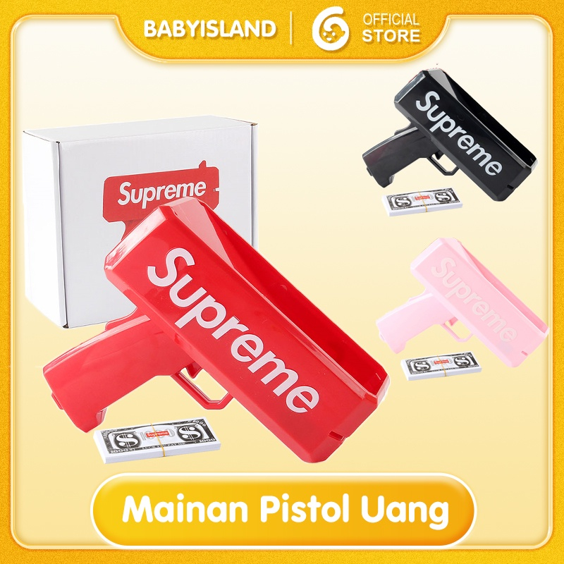 pistol uang supreme/pistol uang/pistol mainan anak/pestol mainan/pistol mainan/tembakan mainan anak