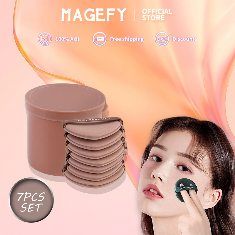 MAGEFY 7 Pcs Makeup Powder Puff Air Cushion Dry Wet Dual-use Makeup Tools 1306