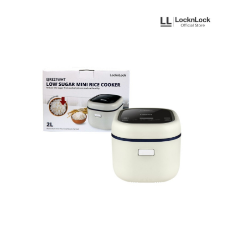 LocknLock Low Sugar Mini Rice Cooker 2L - EJR821WHT