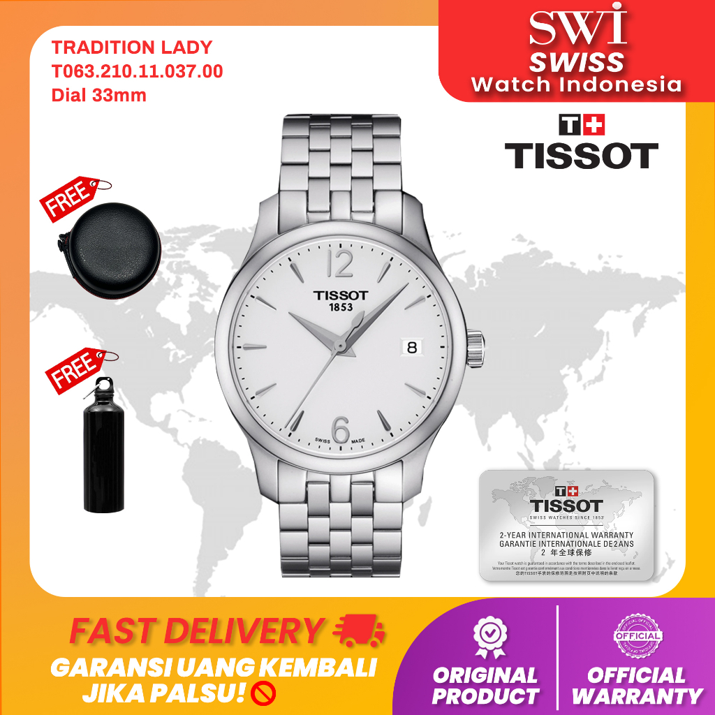 Jam Tangan Wanita Tissot T063.210.11.037.00 Tradition Lady