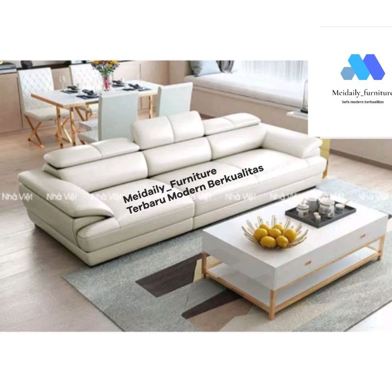 Sofa Kulit 3 Seater Sofa Minimalis Sofa Ruang Tamu Minimalis Kursi Furniture Mewah