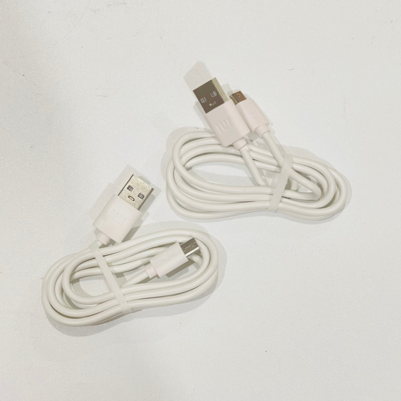 Kabel Data Xiaomi USB to Micro Warna Putih dan Hitam Kabel Murah Xiaomi