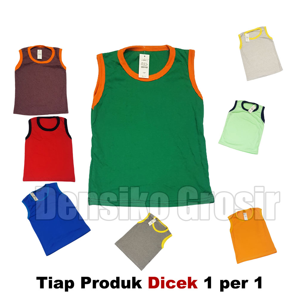 Kaos Kutung Anak (4) Baju Tanpa Lengan Sleeveless Katun Kaos Singlet Harian