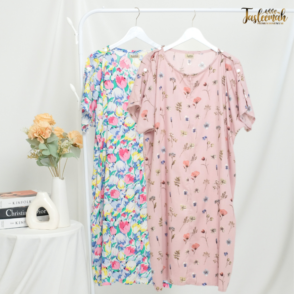 [BAJU INFUS &amp; MELAHIRKAN] Jehan Dress Rayon Premium Selutut | Baju Hamil Menyusui