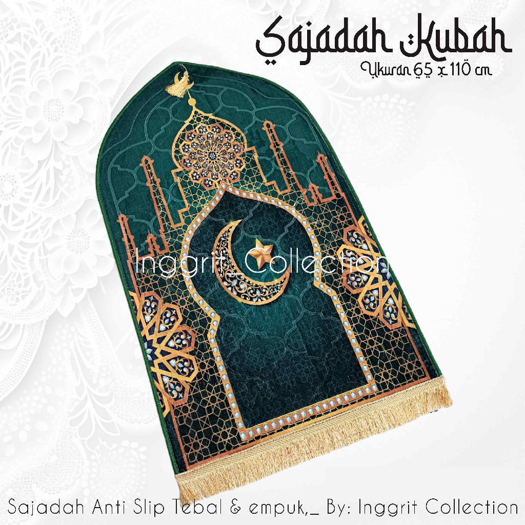 Sajadah Kubah Tebal Terbaru Premium Motif Marmer Kabah sejadah Turki anti slip