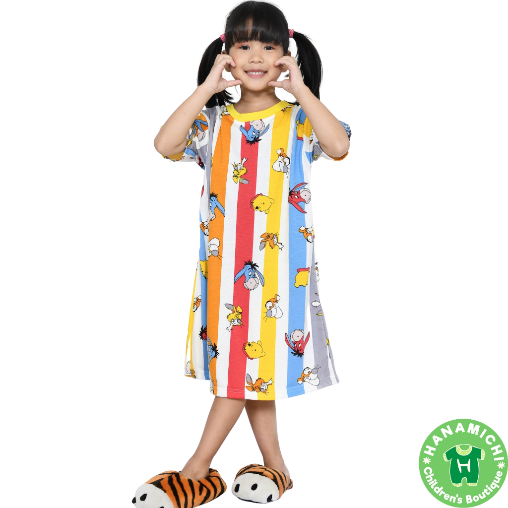 Hanamichi HANSA Baju Dress Anak Perempuan Lengan Pendek