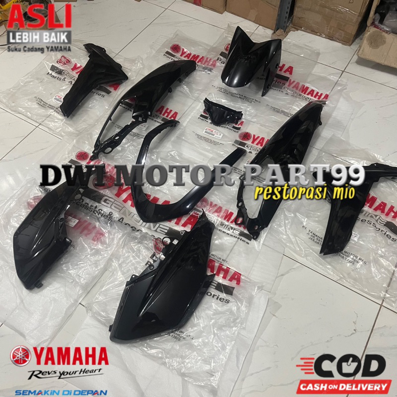 FULL SET BODY HALUS NMAX N MAX 2DP-P0 OLD HITAM GLOSY METALIC 2015-2019 ORIGINAL YAMAHA