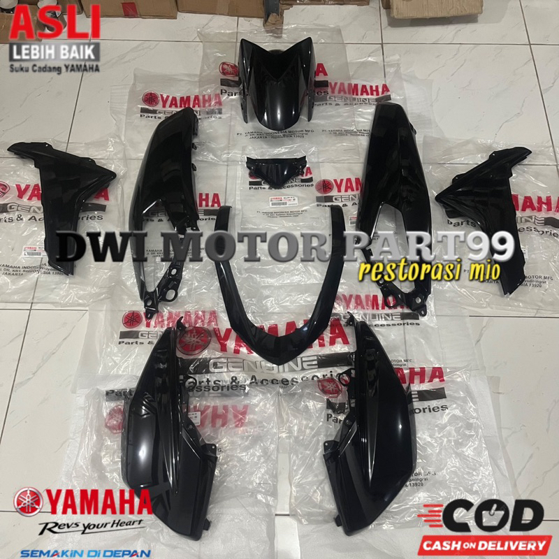 FULL SET BODY HALUS NMAX N MAX 2DP-P0 OLD HITAM GLOSY METALIC 2015-2019 ORIGINAL YAMAHA