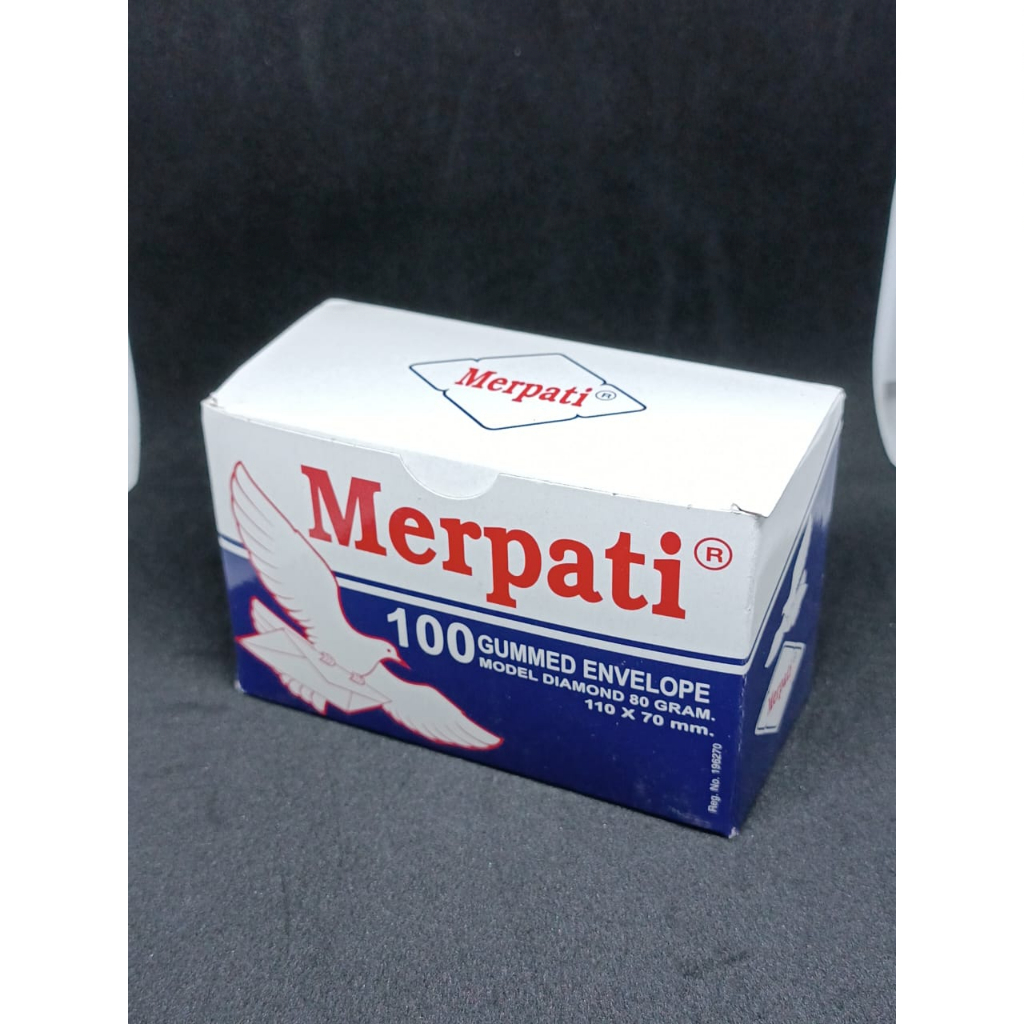 AMPLOP PUTIH POLOS KECIL BERLEM MEREK MERPATI 1 PAK ISI 100 PCS