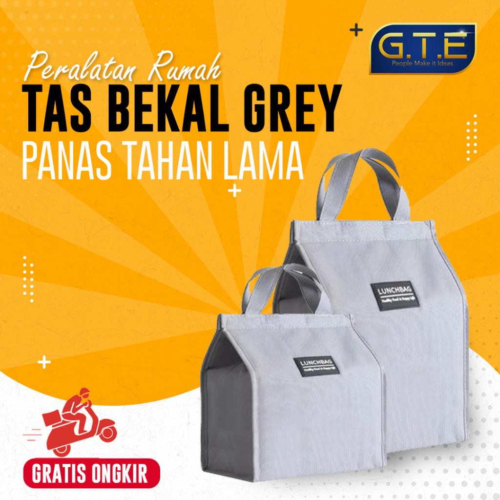 GTE | TAS BEKAL | LUNCH BAG | SERBAGUNA | THERMAL BAG | MENJAGA SUHU TEMPERATUR | TAS BEKAL TAHAN PANAS DAN DINGIN