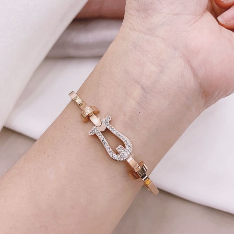Gelang Titanium Asli Rosegold mirip emas asli anti karat anti alergi Premium Quality Anti Karat Anti Alergi Bracelet Branded Band Stainless Steel Ori G06219
